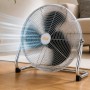 Ventilatore da Terra Cromato 45 cm con Tre Velocità