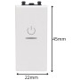 Interruttore Bipolare Assiale Illuminabile 10Ax 250V Serie S44