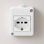 Presa Combinata Italiana e Tedesca 2P+T 16A 250V IP40 Grigio