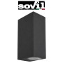 Applique Esterno Biemissione Sovil Gogo in Grafite IP54