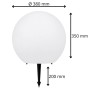 Sovil Ball Sfera Luminosa da Esterno 38 cm E27 IP54 con Picchetto