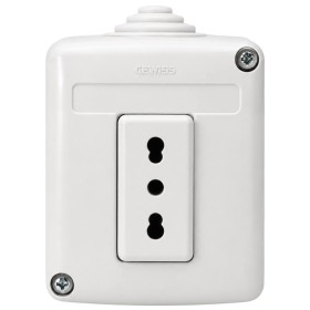 Presa Bipasso 2P+T 10/16A 250V con Contenitore da Parete IP40