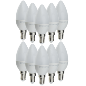 Lampadina LED Candela E14 5.5 Watt Resa 40Watt Risparmio Energetico 4500K Pezzi 10