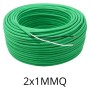 Cavo Twistato 2X1 mm² non Schermato con Guaina LSZH 2 poli Multipolare in PE Resistente Cavidotti Interni ECA