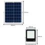 Faretto Led Solare 20W con Telecomando per Esterni Luce Fredda 6000k IP65 Alluminio anti corrosione Batteria 10-12h