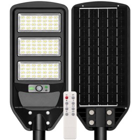 Optonica Lampada Stradale Solare Led 12W per Esterni Luce fredda 6000K 12Ah IP65 -20 °C / +40 °C 25.000 ore 12Ah