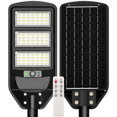 Optonica Lampada Stradale Solare Led 12W per Esterni Luce fredda 6000K 12Ah IP65 -20 °C / +40 °C 25.000 ore 12Ah