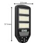 Optonica Lampada Stradale Solare Led 12W per Esterni Luce fredda 6000K 12Ah IP65 -20 °C / +40 °C 25.000 ore 12Ah