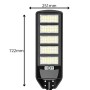 Optonica Lampada LED stradale solare IP65 con telecomando 20W Luce fredda 6000K 18Ah Plastica 120º Sensore Crepuscolare