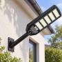 Optonica Lampada LED stradale solare IP65 con telecomando 20W Luce fredda 6000K 18Ah Plastica 120º Sensore Crepuscolare