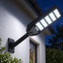 Optonica Lampada LED stradale solare IP65 con telecomando 20W Luce fredda 6000K 18Ah Plastica 120º Sensore Crepuscolare