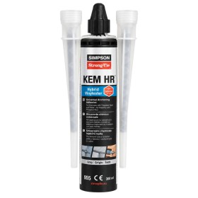 KEM HR 955 Vinilestere Ibrido 300ml Certificato Sismico C1 C2 Indurimento Veloce Resistenza Raggi UV Acqua Terremoto