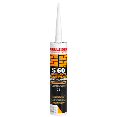 Sigillante Poliuretanico Friulsider S60 Giunti Lamiere Elastico Verniciabile Acciaio Inox Calcestruzzo Legno Mattoni