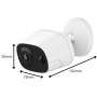 Proxe Telecamera Wifi 3Mp a Batteria per Sicurezza Interna ed Esterna Notifica Push di Allarme PIR 145° Portata 10 Metri