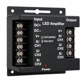 Ledco CT400 Amplificatore di segnale RGB IP20 24/12 Vdc 3 canali -20°/+60°C Fissaggio a Parete Controllo Colorato