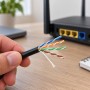 Cavo Rete FTP CAT6 Schermato Esterno Doppia Guaina PVC LDPE 4 Coppie 23AWG Rame non CCA Gigabit 10/100/1000 30V a Metro