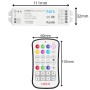 LTECH Controller RF RGBW e Telecomando Mini M8+M4-3A 12 A 72 W DC (12-24 V) 4 Canali Bianco Distanza telecomando: 50m