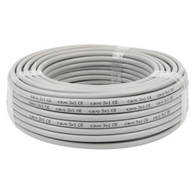 Cavo Elettrico Gommato Grigio Antifiamma Flessibile 3X1 15 Metri per Impianti e Prolunghe