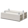 Base Pavimento in Coppia Bianca Antiscivolo Per Climatizzatori 45X8X9 Cm Kg 380 max