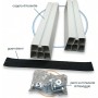 Base Pavimento in Coppia Bianca Antiscivolo Per Climatizzatori 45X8X9 Cm Kg 380 max