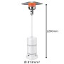 KEMPER SOLEADO INOX Riscaldatore fungo a raggi infrarossi da esterni a GPL bombole fino a 15 kg 14KW acciaio verniciato