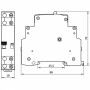 NJMC1-16.10/230 657077 Rele' Passo Passo 16A 1NA 1M 230Vac Comando Manuale Tensione Bobina 230V 1P Comando AUT/MAN IP20