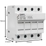 Chint 80540 WS18/32-3PN Base Portafusibile 3P+N 10,3x38 32A 50/60 Hz 230/400 Vac Fusibile Cilindrico Moduli DIN 4