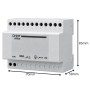 Chint 81043 Serie NTR63 Trasformatore Sicurezza Servizio Continuo 63VA 230/12-24Vac 4M con Protezione PCT 6 Moduli DIN
