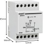 Chint NTR15 Trasformatore Sicurezza Servizio Continuo 15VA 230/12-24Vac 3M IEC/EN 61588-1/2/6 50 Hz IP20 3 Moduli DIN