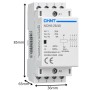 Chint 256090 NCH8-25.40/24 Contattore Modulare 25A 4NA 24Vac 2M IP20 4 Poli IEC/EN 61095 50/60 Hz Guida DIN 2 Moduli
