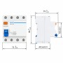 Chint 200229 NL1-63/25-4P-AC300 Interruttore Differenziale Puro 4P 25 A300 mA 6kA Tipo AC 4 Poli 4 Mod DIN 50/60Hz IP20