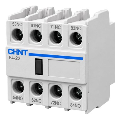 Chint 439520 NC1-F4 22 Contatto Ausiliare Superiore per Contattore Serie NC1/NC1D/NC1N/NC2 2NC+2NA