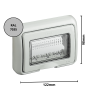Coperchio Idrobox Bticino 25603 Grigio Ip55 Per Installazione Incassata in scatola 503E di 3 moduli